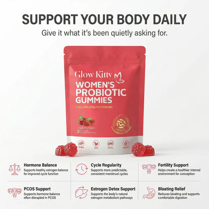 Glow Kitty™ Hormonal Balance Probiotic Gummies