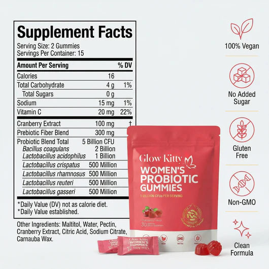 Glow Kitty™ Hormonal Balance Probiotic Gummies