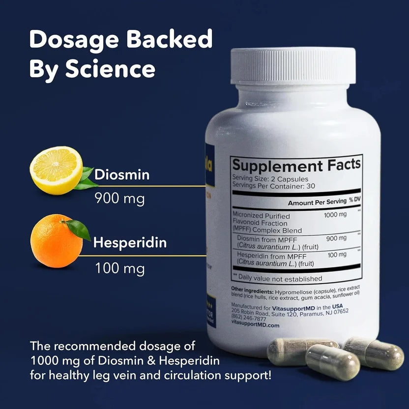 Diosmin & Hesperidin Capsules | Natural Piles Support
